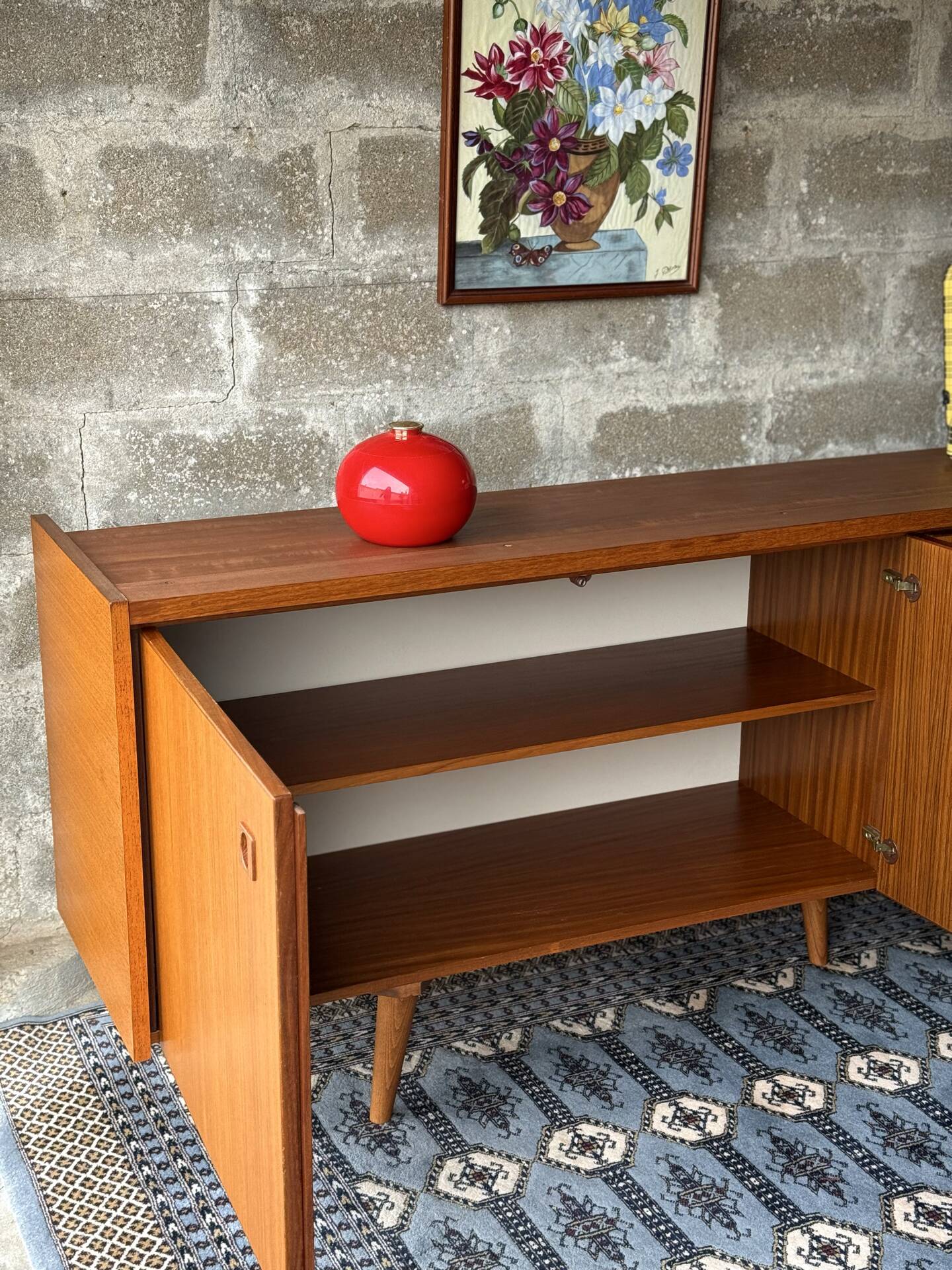 Vintage Scandinavian teak sideboard, 1970.
