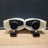 Pair of wall lamps in perspex granité deisgn 60