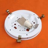 Wall lamp / ceiling lamp satin curved glass cover with marbled green effect