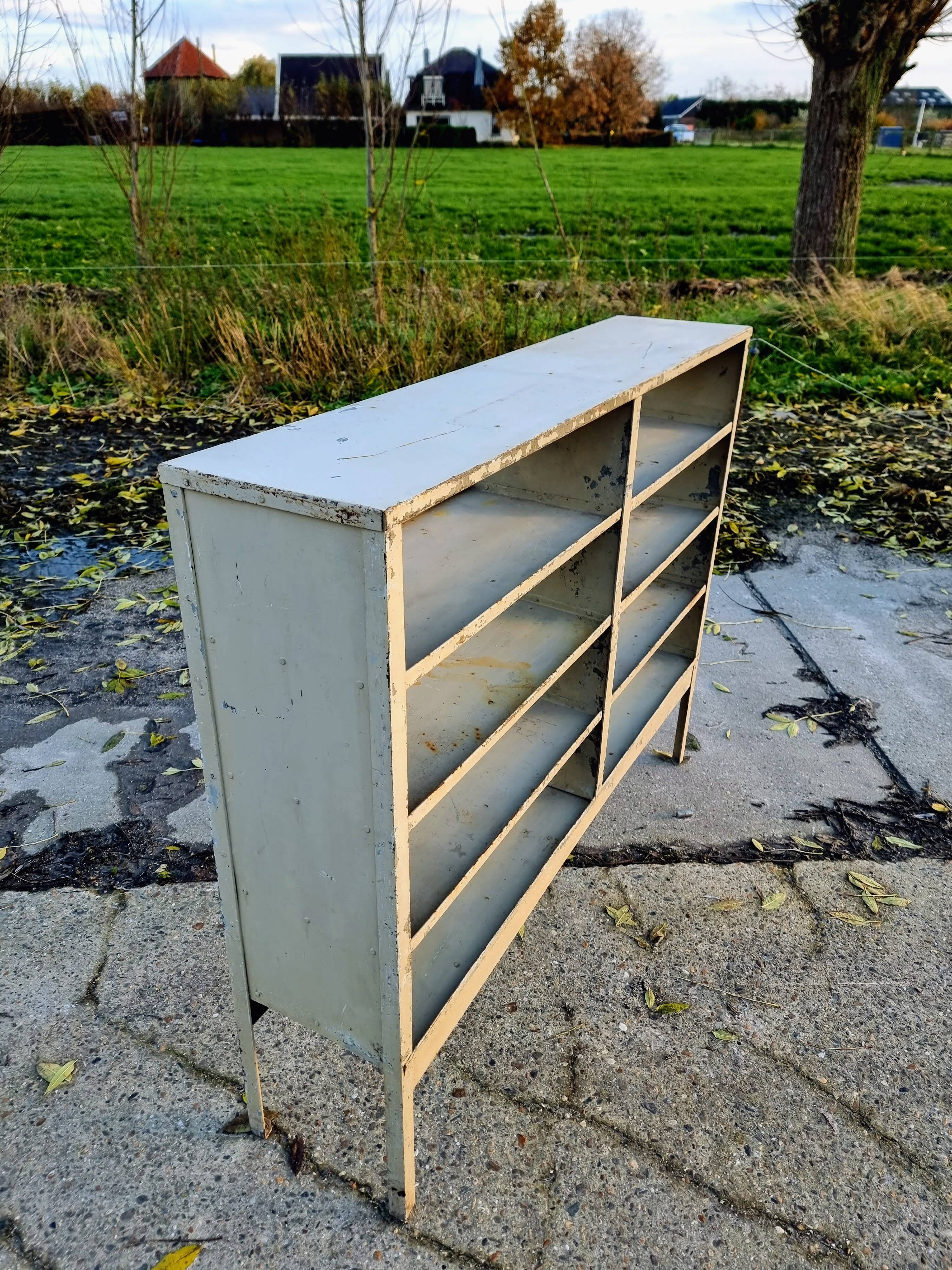 Industrial shelving unit rack shoe cabinet riveted