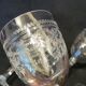6 old glasses with engraved baccarat crystal wine stems