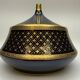 Vintage cobalt blue and gold porcelain bonbonnière.