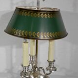 White metal bouillotte lamp, empire style – early twentieth century