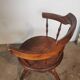 Fauteuil de bureau pivotant dit de capitaine vers 1900