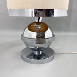 Large Mid-century Italian Chrome Table Lamp, 1970s