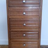 chest of drawers oak five drawers 1950s