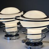 Pair of space age wall lights by Delmas from the 70s