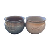 Set de 2 pots en terre cuite vintage