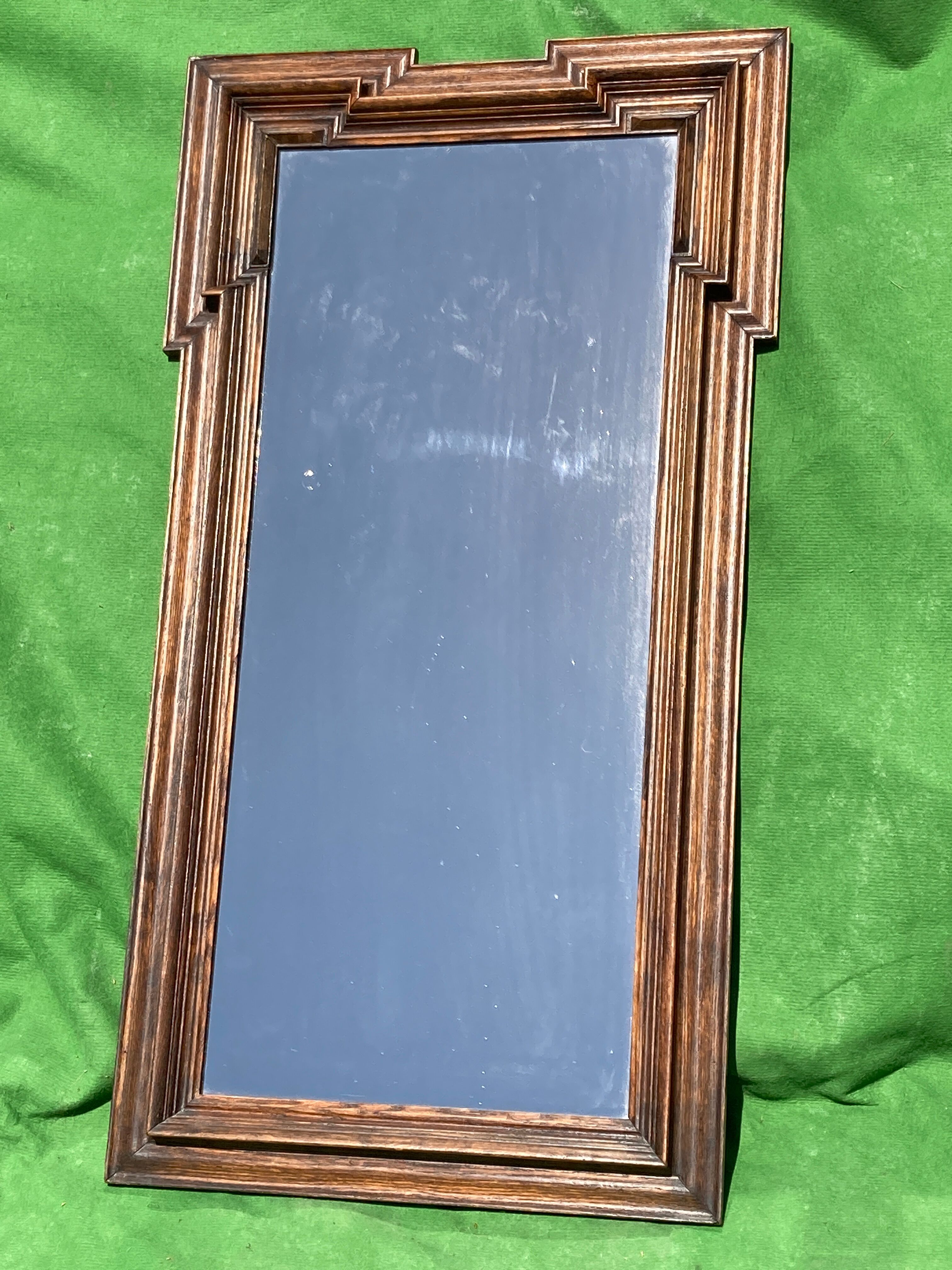 Dutch "Art Deco"wooden mirror 121 cm