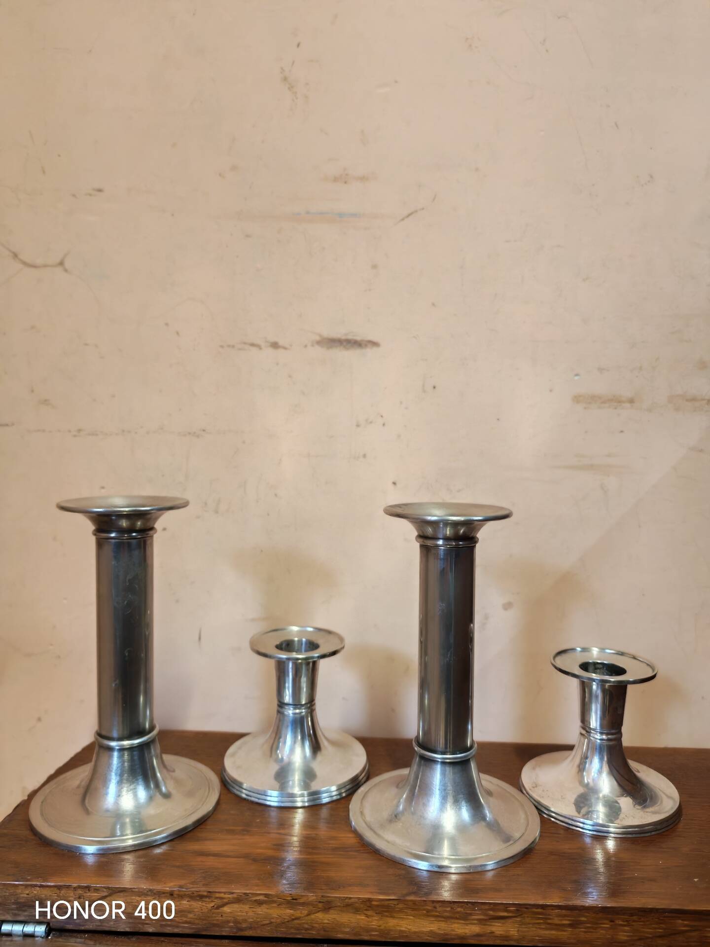 Set of 4 candlesticks "Luise" by Günther Lambert silver-plated metal