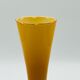 Vintage ochre opaline vase with a fluted neck