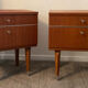 Pair of Scandinavian bedside tables from the 60s in teak