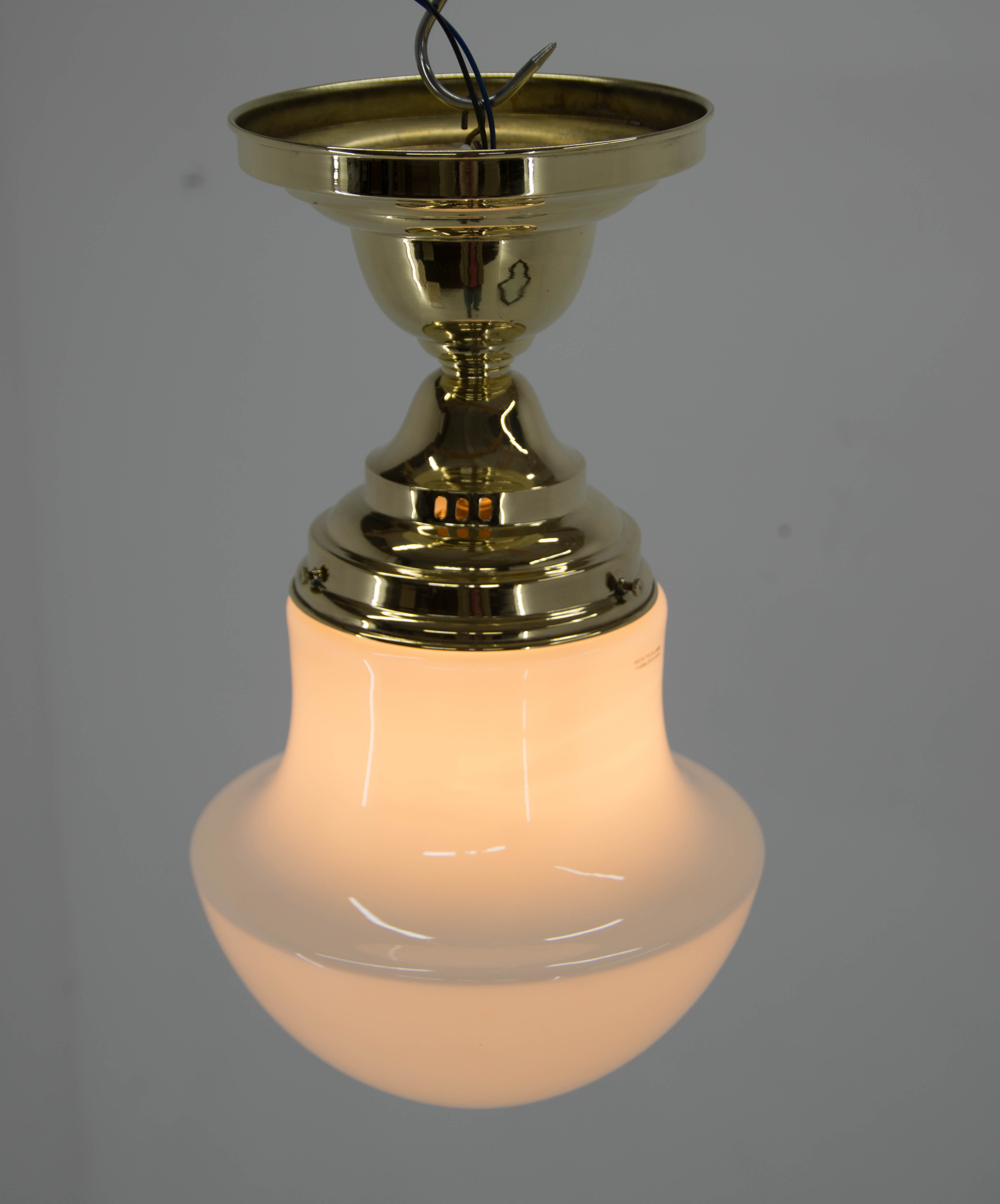 Art nouveau flush mount, 1910s, restored