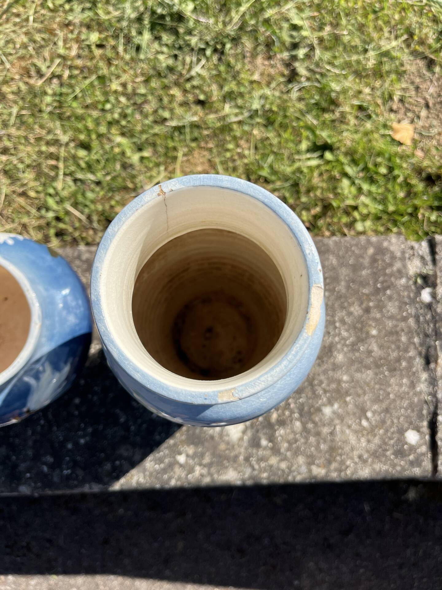 Fireplace set of vases in earthenware Montigny sur Loing