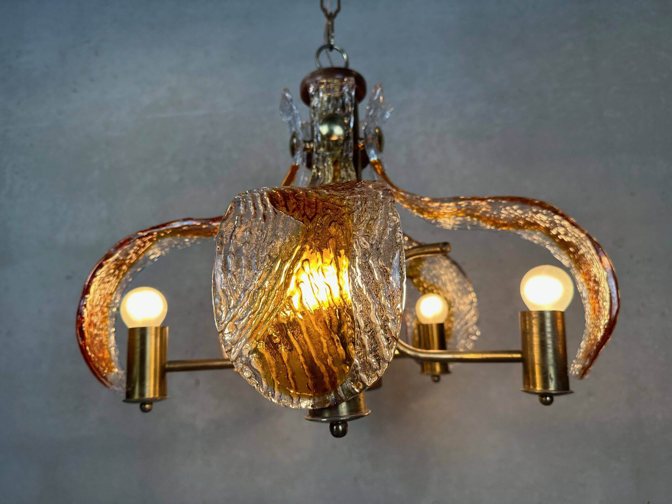 Mazzega 'bicolored' chandelier