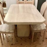 Vintage 180cm travertine dining table