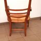 fauteuil de nourrice d'époque Restauration en noyer blond