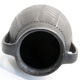 Black ceramic pot with double handle of Romanian craftsmanship