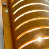 Vintage ikea bent wood and steel wall light