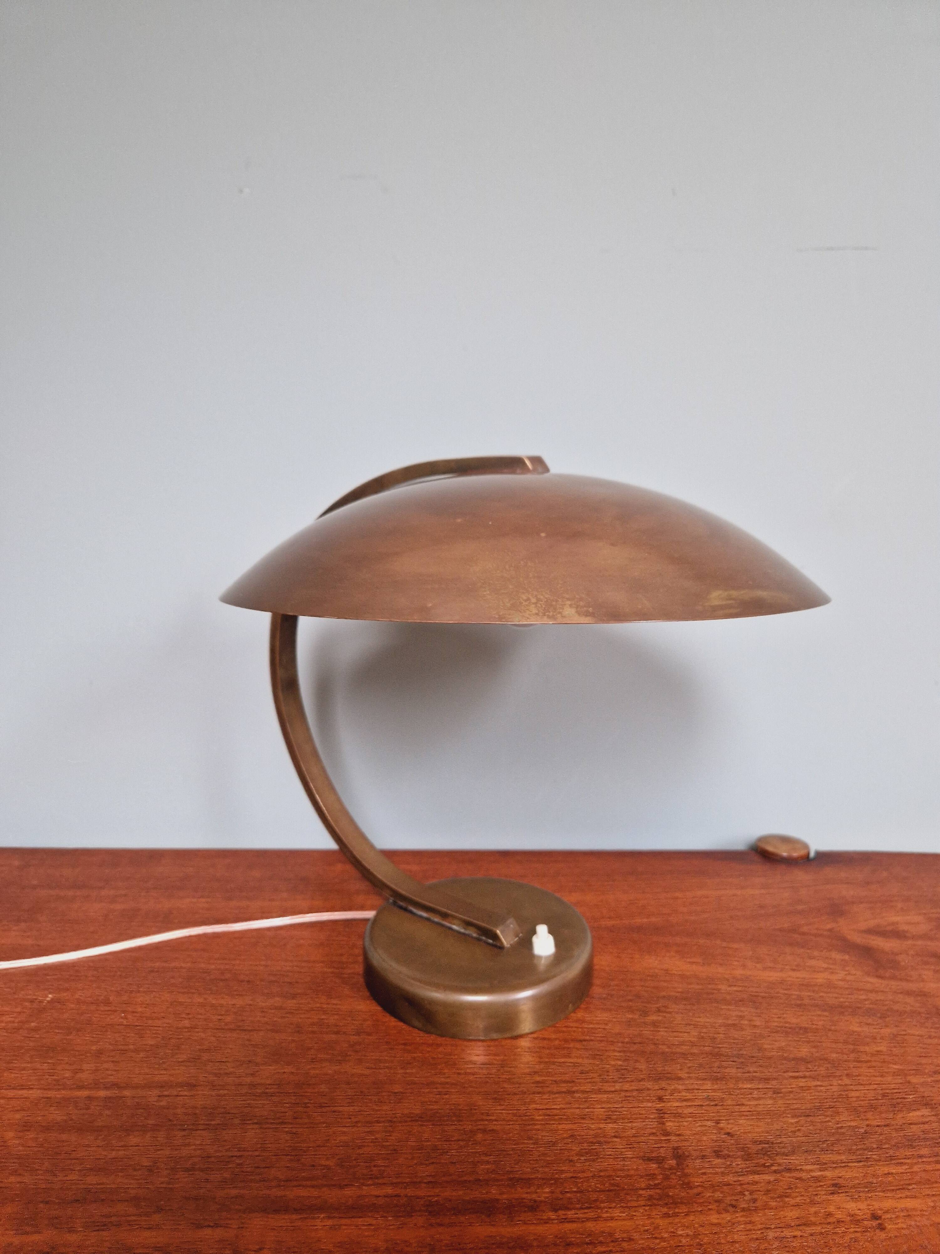 Bauhaus brass desk lamp, Egon Hillebrand