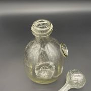 Vintage carafe from Verrerie de Biot in bubble glass with a round stopper.