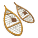 Pair of wooden snowshoes