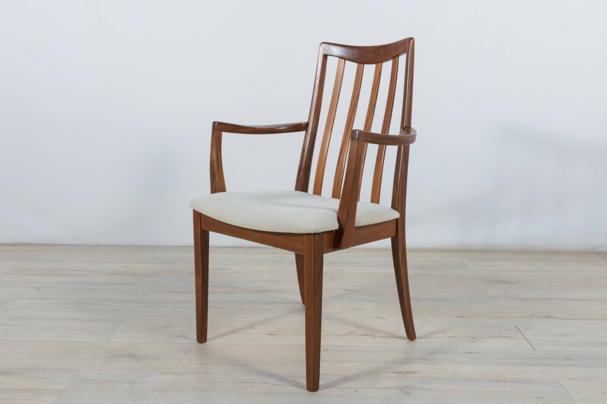 Mid-century teak and fabric dining chairs by Leslie Dandy for G-Plan, 1960s, set of 8