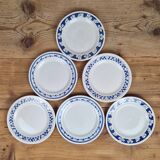 Composition of 6 ceramic dessert plates