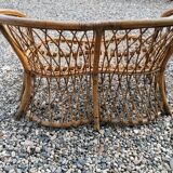 Pair of bamboo sofas