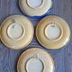 Set of 4 old and artisanal Savoyard plates