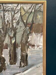Swedish Oil on Canvas – “Winter Forest” – Signed – Vintage & Framed