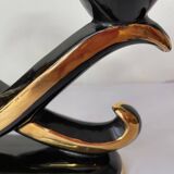 Art deco vase and candle holder set