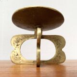 Mid-century brutalist metal candlestick, 1960s