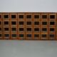 Vintage Dutch Beech Haberdashery Shop Cabinet / Vitrine, 1950s