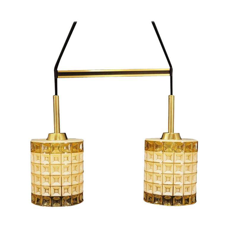 Lustre vintage, design danois, années 1970, production : Danemark