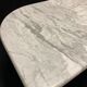Table basse vintage en marbre blanc de carrare