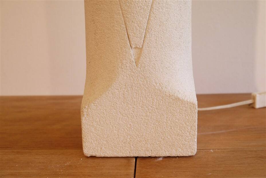 Vintage stone lamp in the style of Albert Tormos