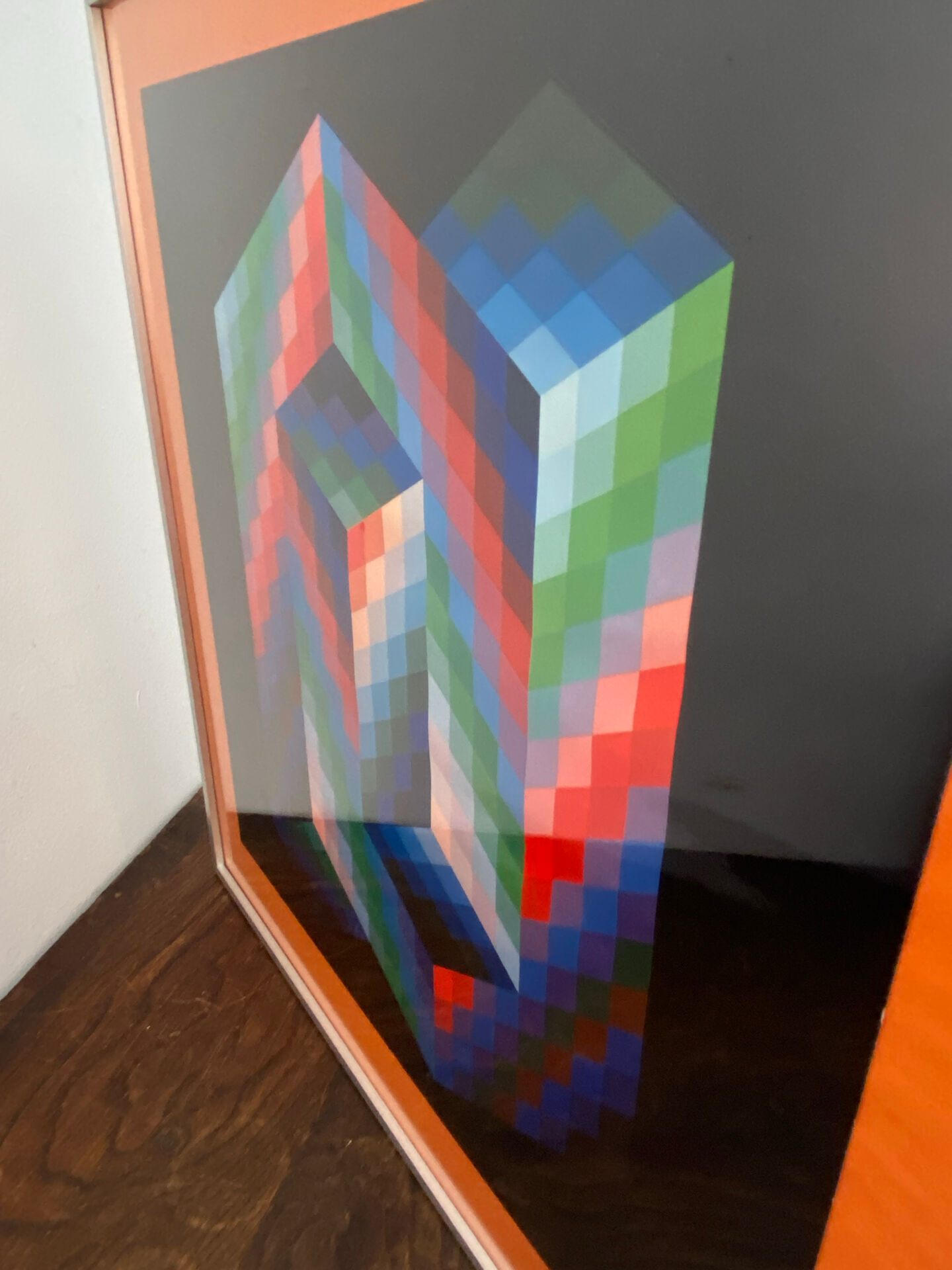 Impression optique en couleur d'après Vasarely, 1970