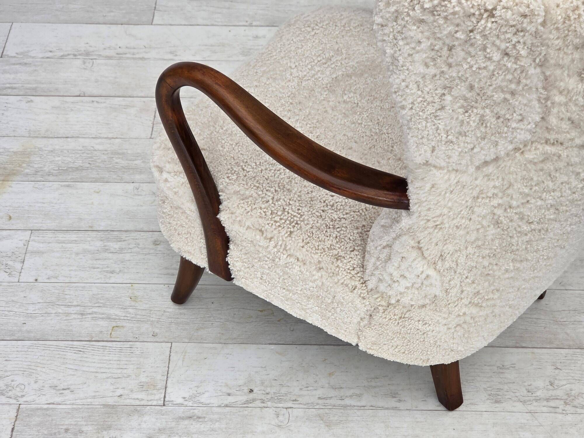 1960s, Danish design by A. Christensen for Slagelse Møbelværk, sheepskin.