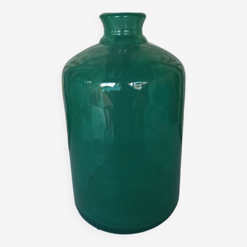 Large celadon green bottle vase