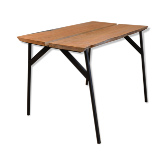 Table design bois métal