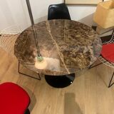 SAARINEN TABLE BROWN MARBLE EMPERADOR KNOLL