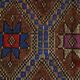 Blue & Brown Star Pattern Kilim Rug, 153x315Cm