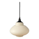 Mid-century milk glass pendant light attributed to Louis Kalff
