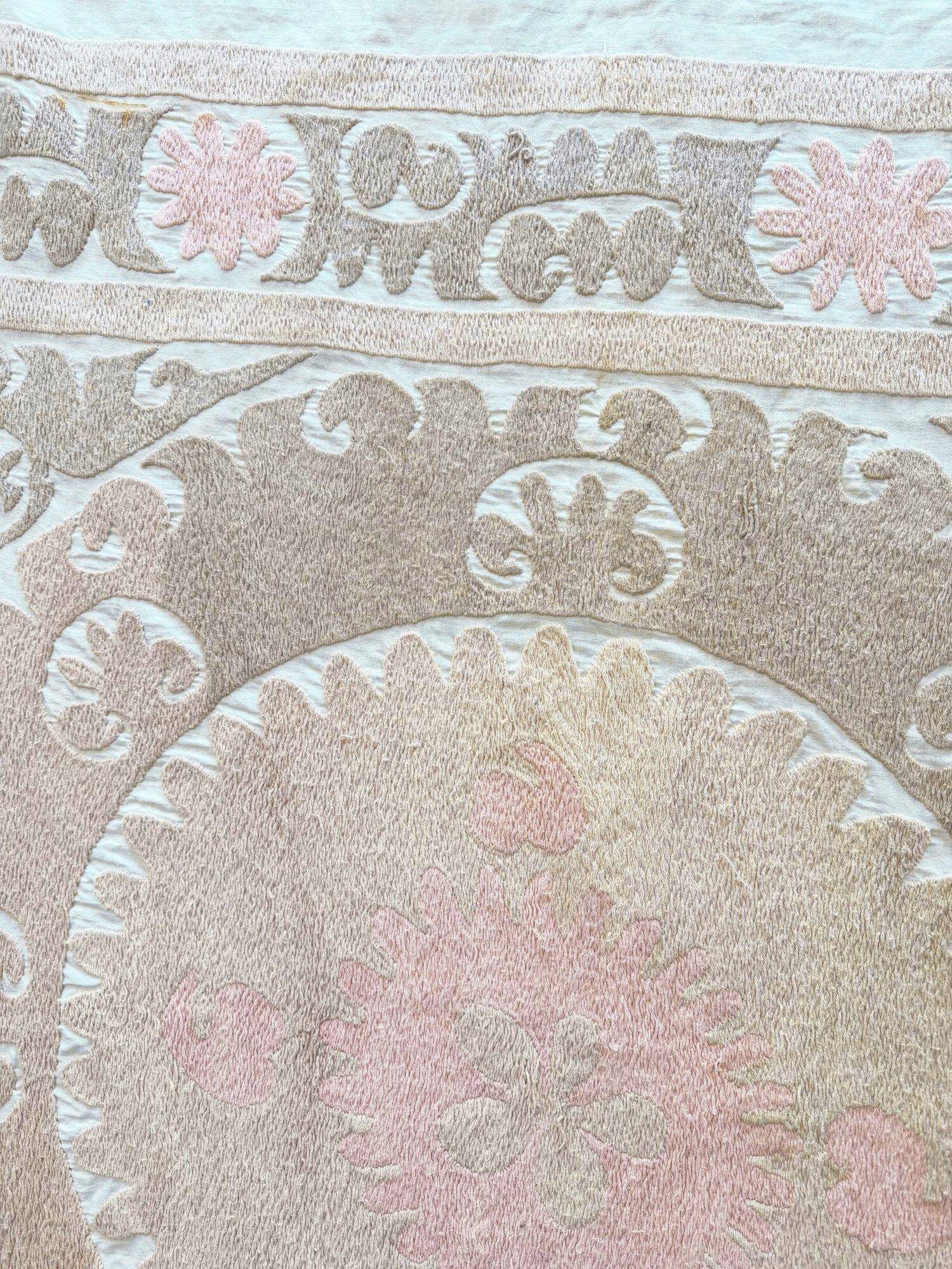 Vintage hand-embroidered tablecloth 123x132 cm