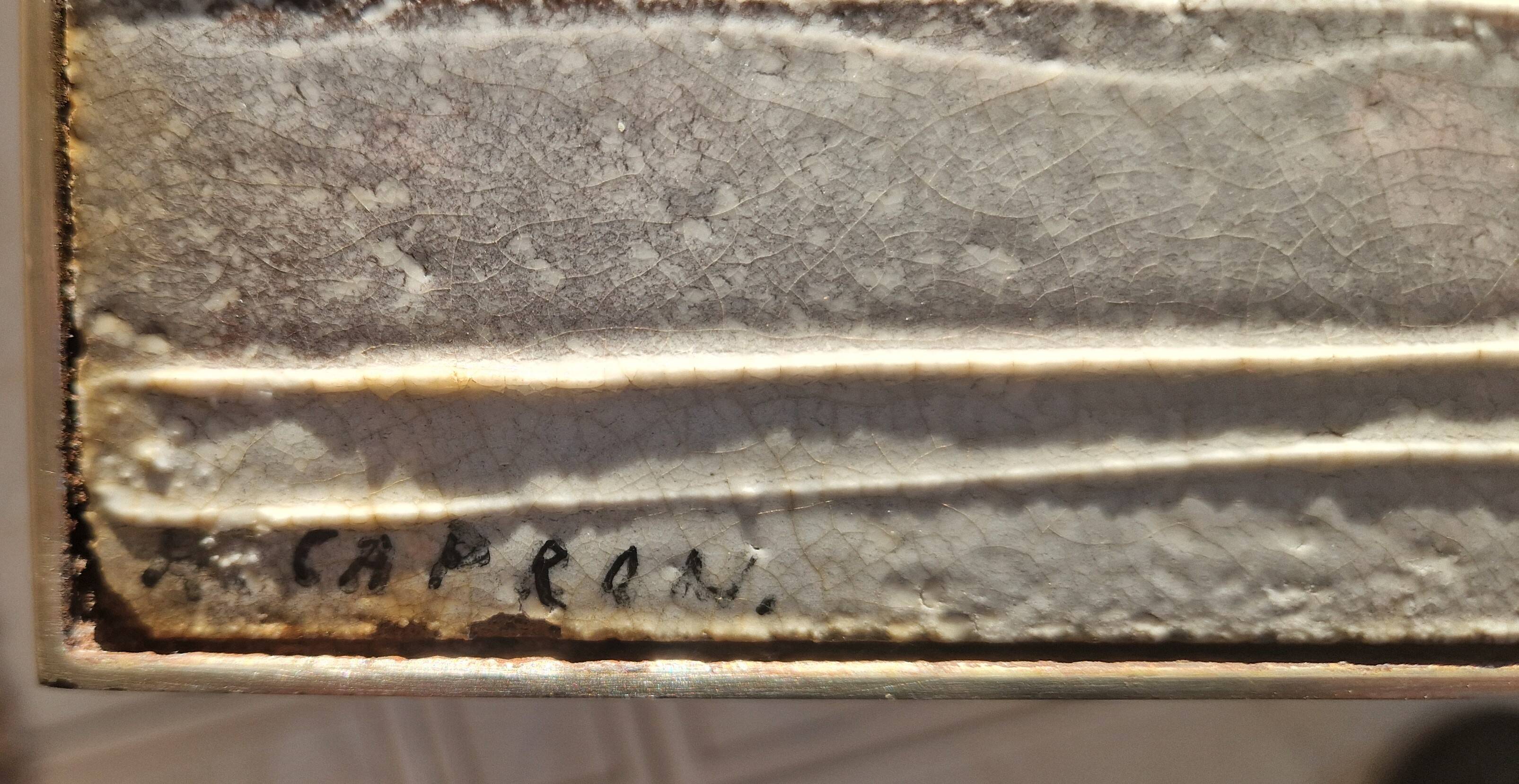 Coffee table signed Capron