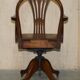 Chaise de capitaine antique George Hepplewhite 1880 cuir
