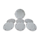 Dessert service 6 people 7 pieces porcelain Bavaria white decoration roses field flowers