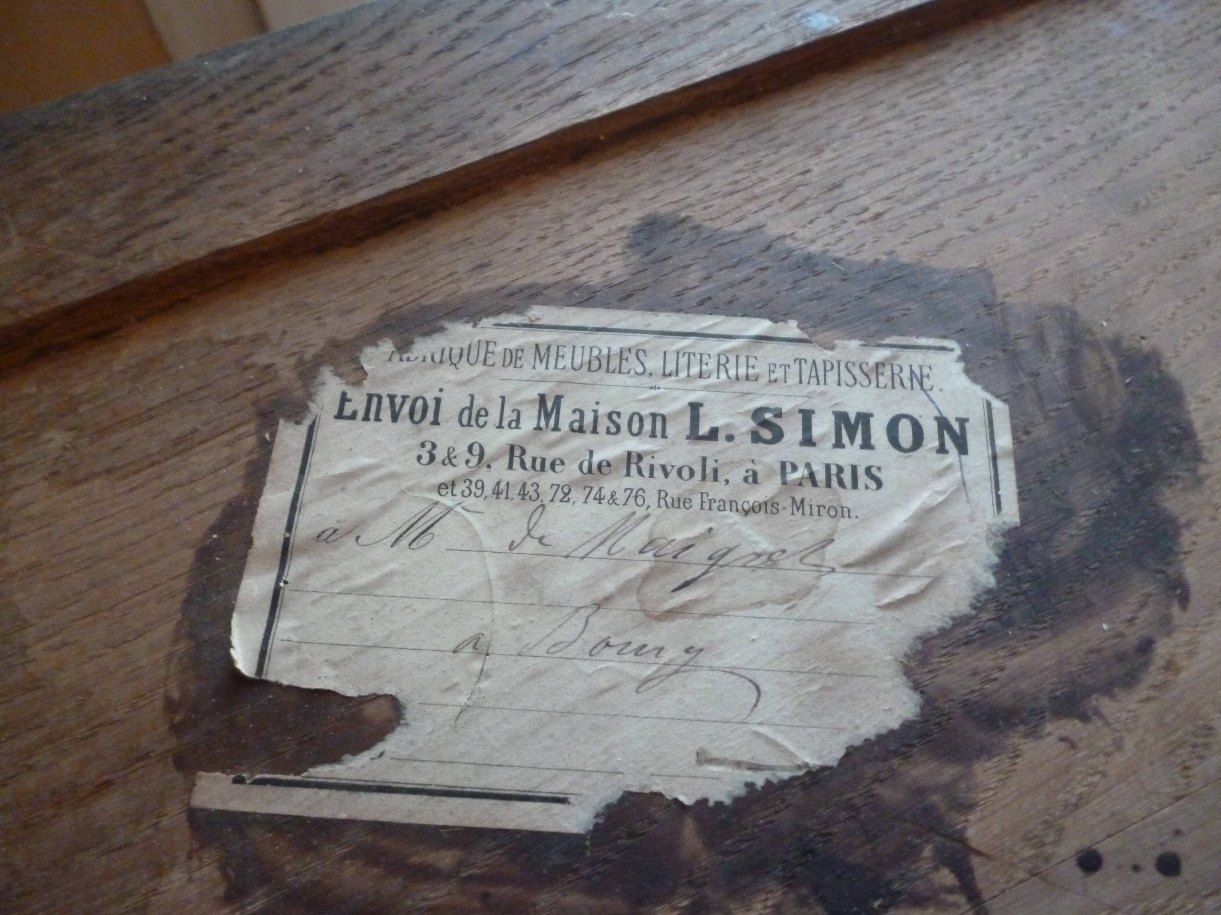 19th century faux bamboo dresser of Maison L Simon rue de Rivoli Paris