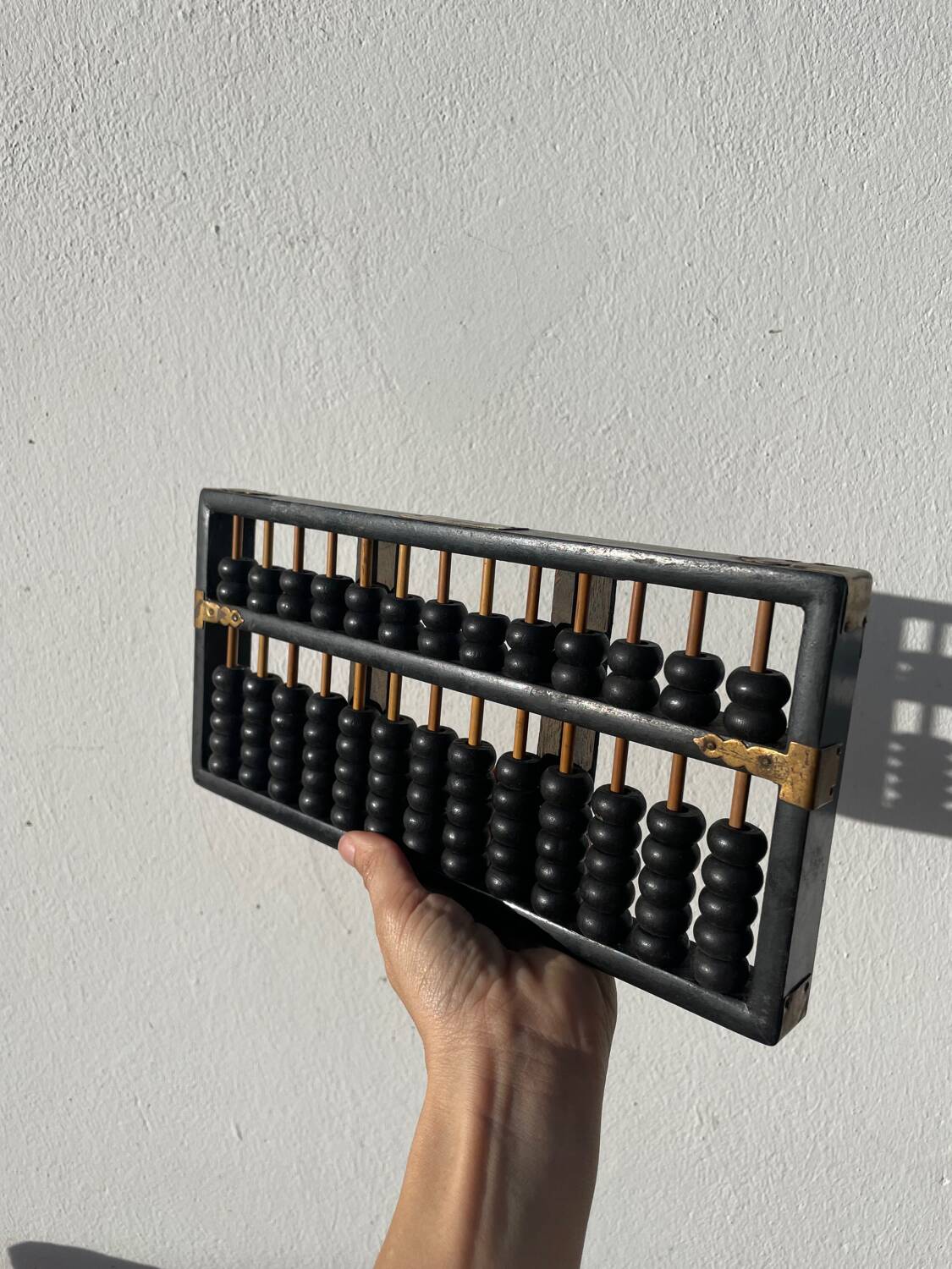 Black wooden Chinese abacus